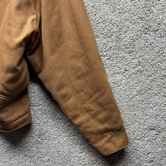 Cornerstone Jacket Mens XL Brown Duck Canvas Lined Detroit Work Wear Chore Logo - Picture 5 of 14